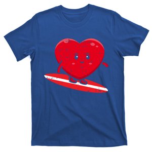 Heart Surfing Valentines Day Cute Surf Board Surfer Gift T-Shirt