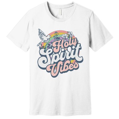 Holy Spirit Vibes Retro Vintage Christian Premium T-Shirt