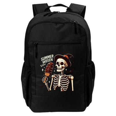 Happy Summerween Vibes Skeleton Ice Cream Summer Halloween Daily Commute Backpack