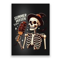 Happy Summerween Vibes Skeleton Ice Cream Summer Halloween Poster