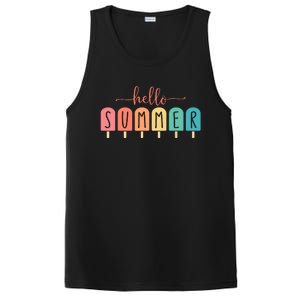 Hello Summer Vacation Ice Cream Popsicle Ice Lolly Gift PosiCharge Competitor Tank