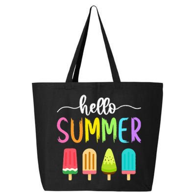 Hello Summer Vacation Ice Cream Popsicle Ice Lolly School 25L Jumbo Tote