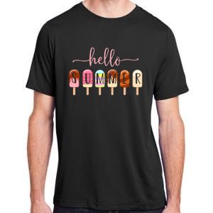 Hello Summer Vacation Ice Cream Popsicle Ice Lolly Adult ChromaSoft Performance T-Shirt