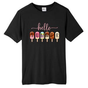 Hello Summer Vacation Ice Cream Popsicle Ice Lolly Tall Fusion ChromaSoft Performance T-Shirt