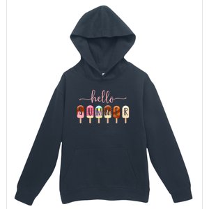 Hello Summer Vacation Ice Cream Popsicle Ice Lolly Urban Pullover Hoodie