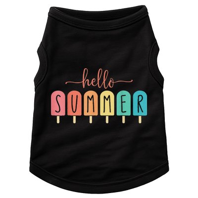 Hello Summer Vacation Ice Cream Popsicle Ice Lolly Doggie Tank