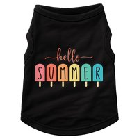 Hello Summer Vacation Ice Cream Popsicle Ice Lolly Doggie Tank