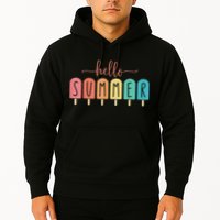 Hello Summer Vacation Ice Cream Popsicle Ice Lolly Hoodie