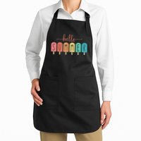 Hello Summer Vacation Ice Cream Popsicle Ice Lolly Apron