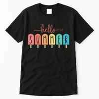 Hello Summer Vacation Ice Cream Popsicle Ice Lolly Tall T-Shirt