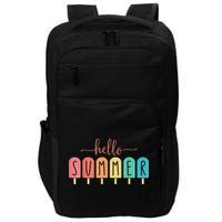 Hello Summer Vacation Ice Cream Popsicle Ice Lolly Impact Tech Backpack