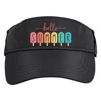 Hello Summer Vacation Ice Cream Popsicle Ice Lolly Adult Drive Performance Visor