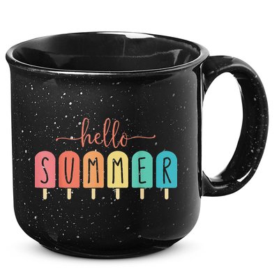 Hello Summer Vacation Ice Cream Popsicle Ice Lolly 15oz Campfire Ceramic Mug