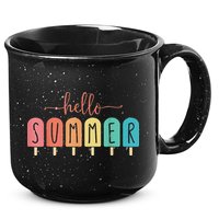 Hello Summer Vacation Ice Cream Popsicle Ice Lolly 15oz Campfire Ceramic Mug