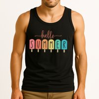 Hello Summer Vacation Ice Cream Popsicle Ice Lolly Tank Top