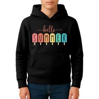 Hello Summer Vacation Ice Cream Popsicle Ice Lolly Kids Hoodie