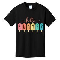Hello Summer Vacation Ice Cream Popsicle Ice Lolly Kids T-Shirt