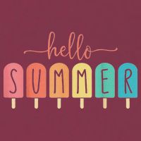 Hello Summer Vacation Ice Cream Popsicle Ice Lolly 16oz Travel Tumbler