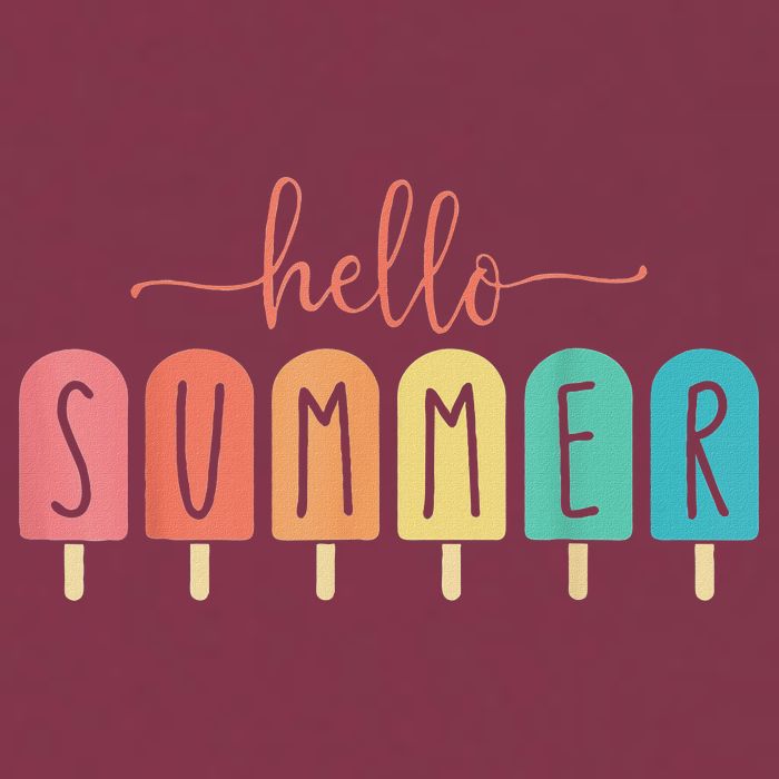Hello Summer Vacation Ice Cream Popsicle Ice Lolly 16oz Travel Tumbler