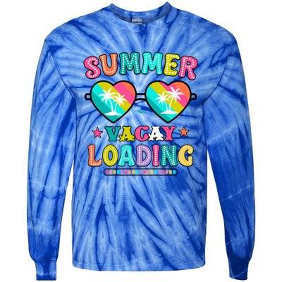 Happy Summer Vacay Loading Teacher End Of School Year Great Gift Tie-Dye Long Sleeve Shirt