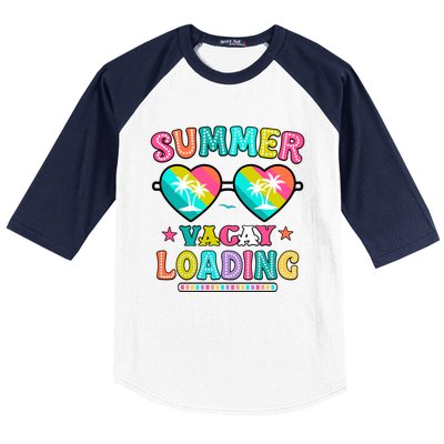 Happy Summer Vacay Loading Teacher End Of School Year Great Gift Baseball Sleeve Shirt