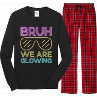 Hello Summer Vacation Trips Bruh We Are Glowing Sunglasses Gift Long Sleeve Pajama Set