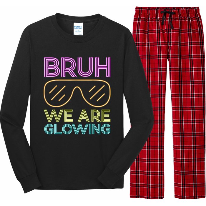 Hello Summer Vacation Trips Bruh We Are Glowing Sunglasses Gift Long Sleeve Pajama Set