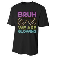 Hello Summer Vacation Trips Bruh We Are Glowing Sunglasses Gift Performance Sprint T-Shirt