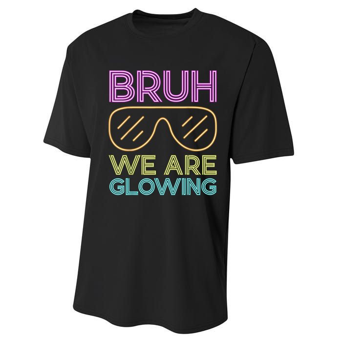 Hello Summer Vacation Trips Bruh We Are Glowing Sunglasses Gift Performance Sprint T-Shirt