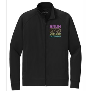 Hello Summer Vacation Trips Bruh We Are Glowing Sunglasses Gift Stretch Full-Zip Cadet Jacket