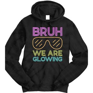 Hello Summer Vacation Trips Bruh We Are Glowing Sunglasses Gift Tie Dye Hoodie