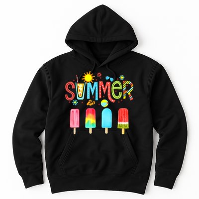 Hello Summer Vacation Ice Cream Popsicle Ice Lolly Gifts Hoodie