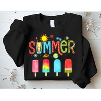 Hello Summer Vacation Ice Cream Popsicle Ice Lolly Gifts Sweatshirt