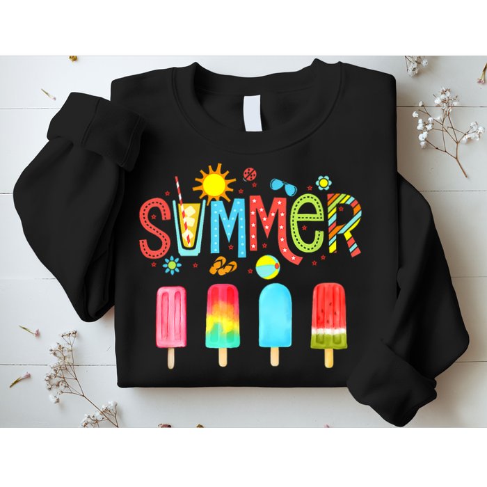 Hello Summer Vacation Ice Cream Popsicle Ice Lolly Gifts Sweatshirt