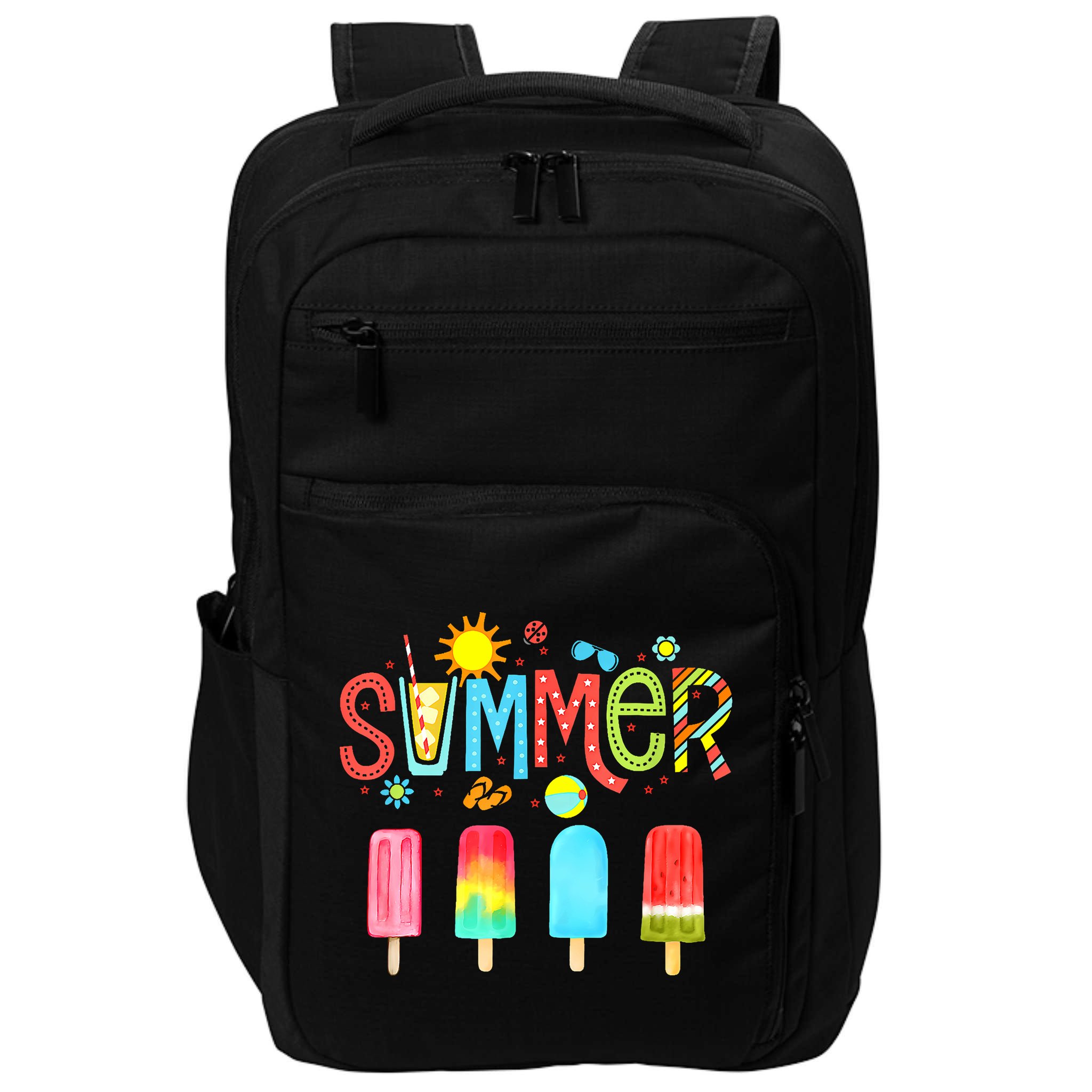 Hello Summer Vacation Ice Cream Popsicle Ice Lolly Gifts Impact Tech Backpack