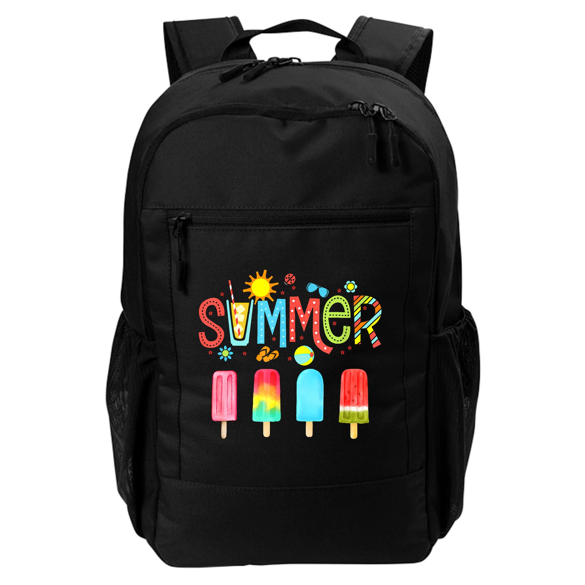 Hello Summer Vacation Ice Cream Popsicle Ice Lolly Gifts Backpack