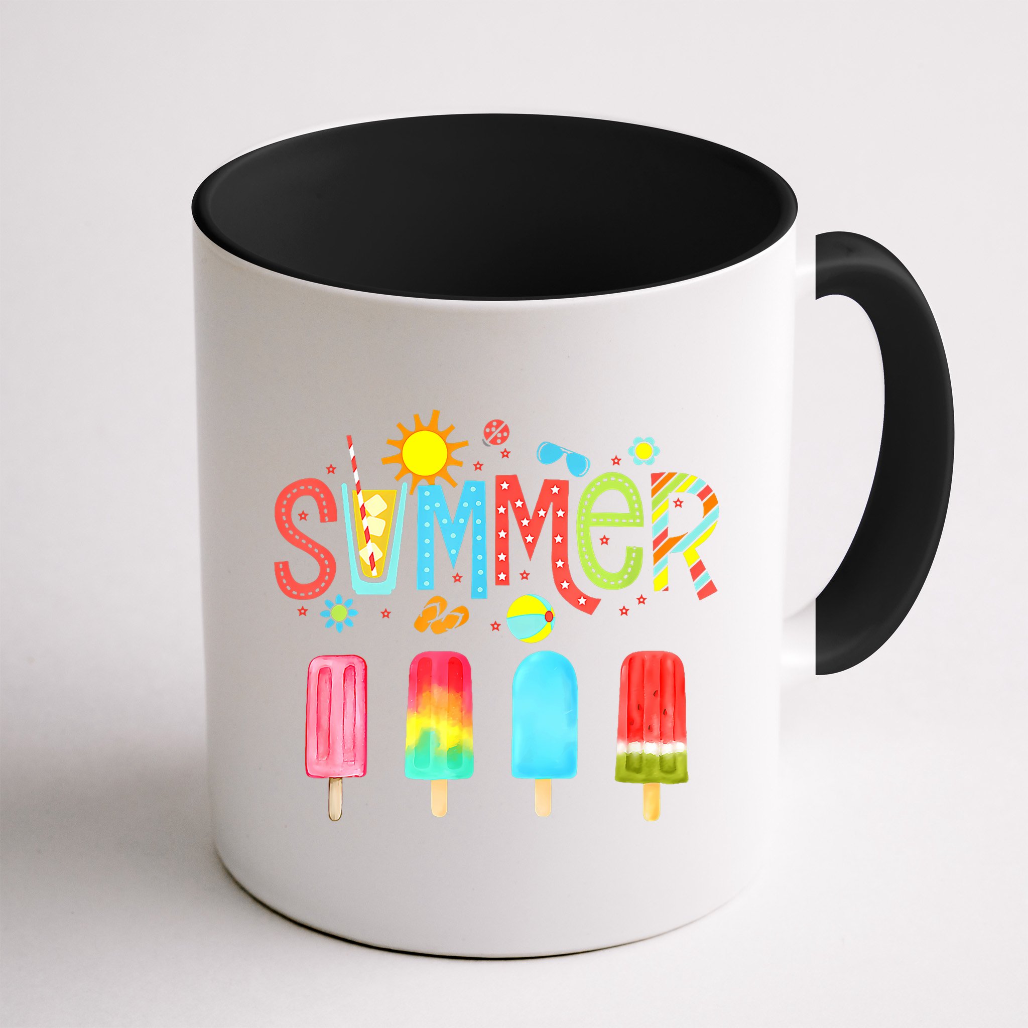 Hello Summer Vacation Ice Cream Popsicle Ice Lolly Gifts Mug