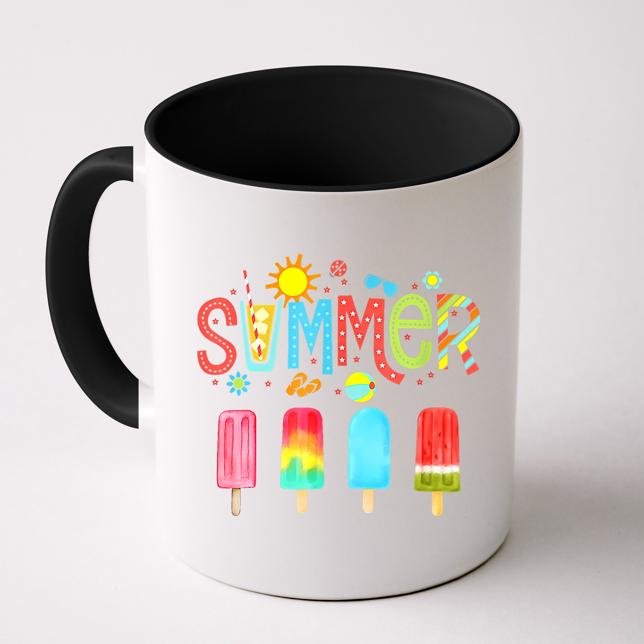 Hello Summer Vacation Ice Cream Popsicle Ice Lolly Gifts Mug