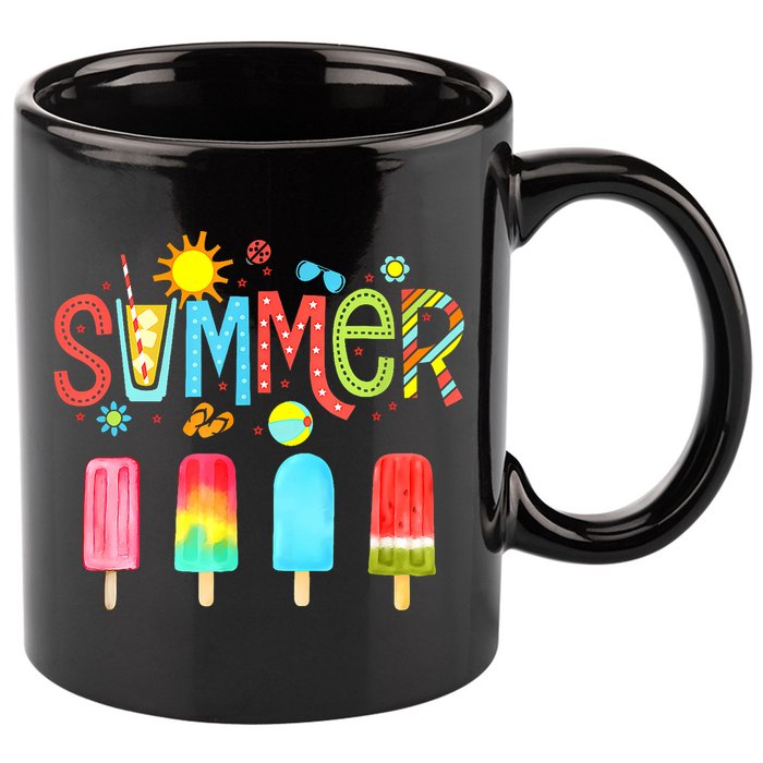 Hello Summer Vacation Ice Cream Popsicle Ice Lolly Gifts 11oz C Handle Ceramic Mug