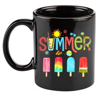 Hello Summer Vacation Ice Cream Popsicle Ice Lolly Gifts 11oz C Handle Ceramic Mug