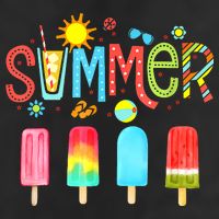 Hello Summer Vacation Ice Cream Popsicle Ice Lolly Gifts 25L Jumbo Tote