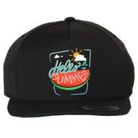 Hello Summer Watermelon Sunshine Wool Snapback Cap
