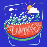 Hello Summer Watermelon Sunshine 16 in Basic Backpack