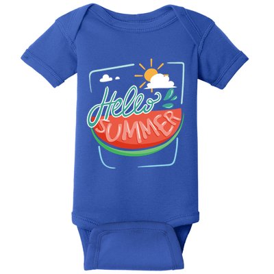 Hello Summer Watermelon Sunshine Baby Bodysuit