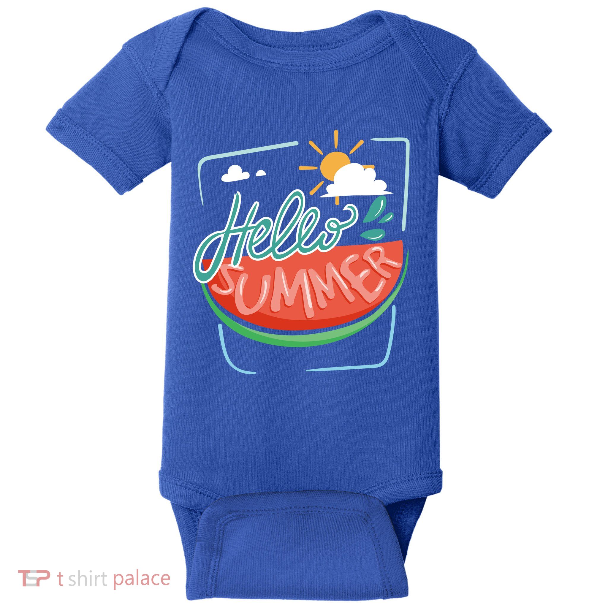 Hello Summer Watermelon Sunshine Baby Bodysuit
