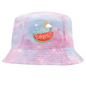 Hello Summer Watermelon Sunshine Tie-Dyed Bucket Hat