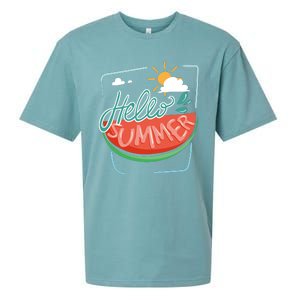 Hello Summer Watermelon Sunshine Sueded Cloud Jersey T-Shirt