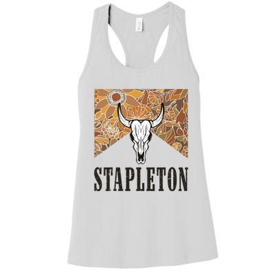 Howdy S.T.A.P.L.E.T.O.N Western Punchy Cowboy Style Women's Racerback Tank