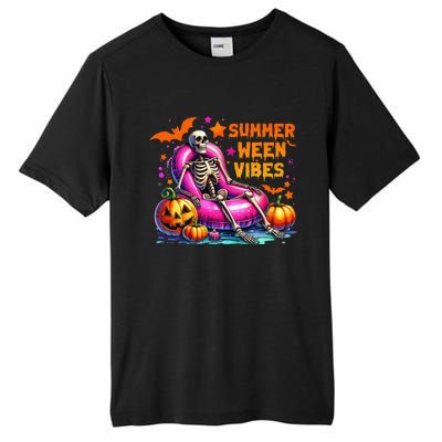 Halloween Summer Ween Vibes Summer Vacation Skeleton Float Tall Fusion ChromaSoft Performance T-Shirt