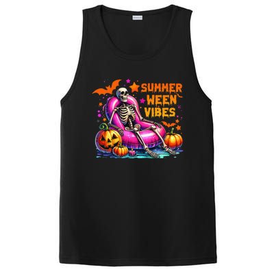 Halloween Summer Ween Vibes Summer Vacation Skeleton Float PosiCharge Competitor Tank